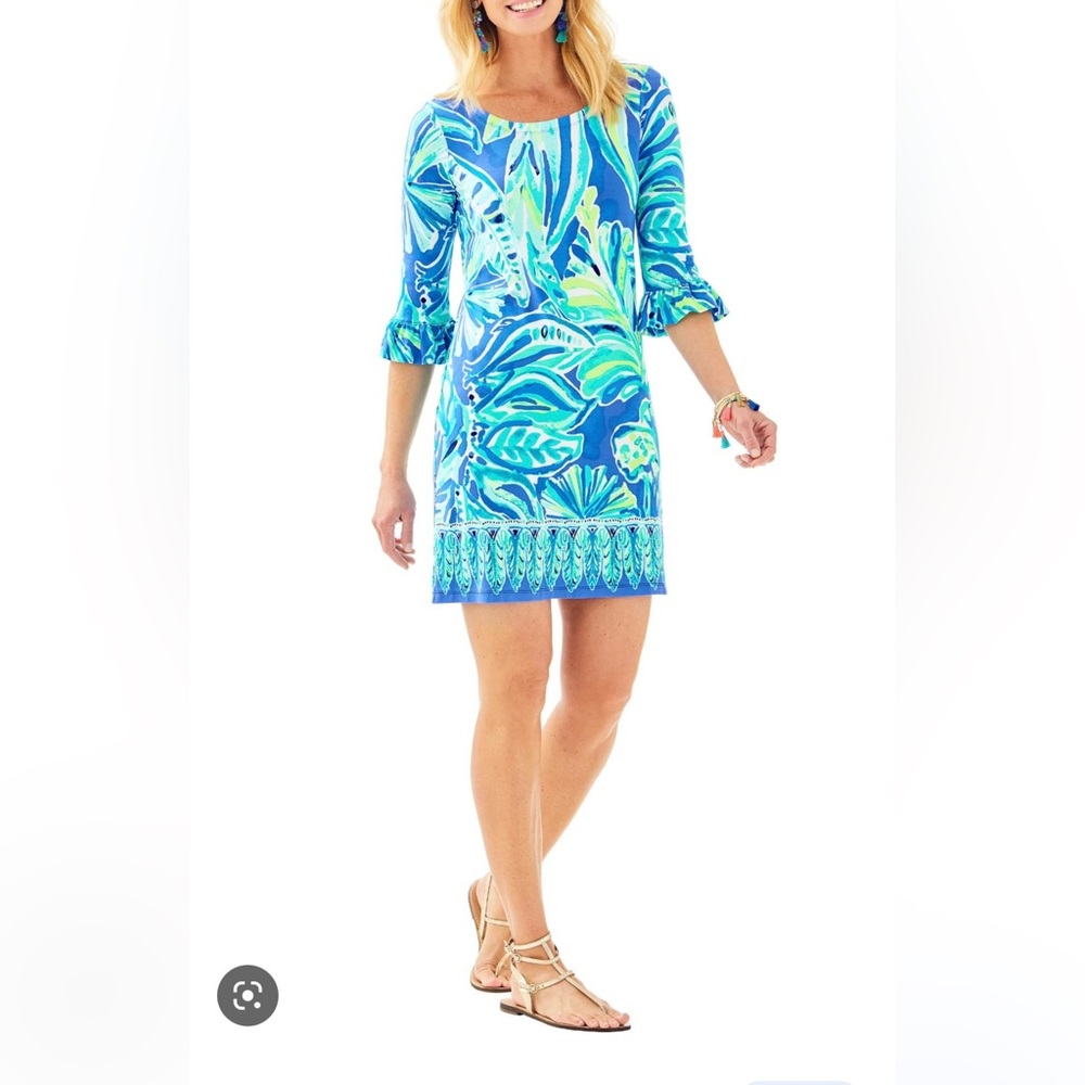 Lilly Pulitzer Sophie Dress, ruffle sleeve, size medium.